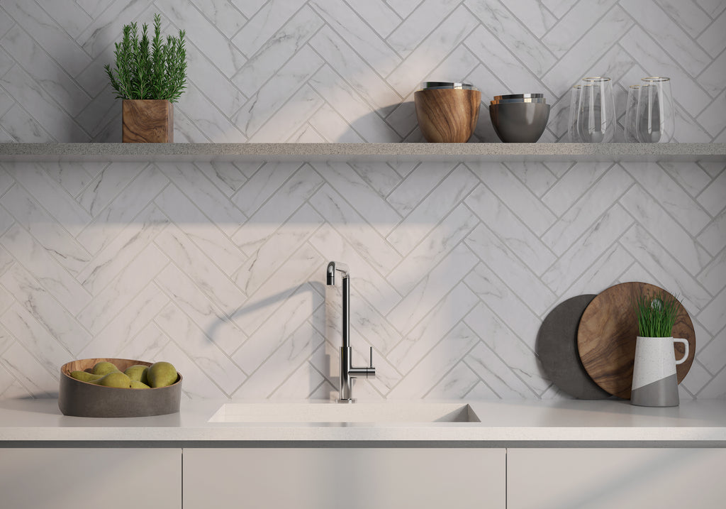 Statuary 3x12 Ceramic Wall Tile – room scene