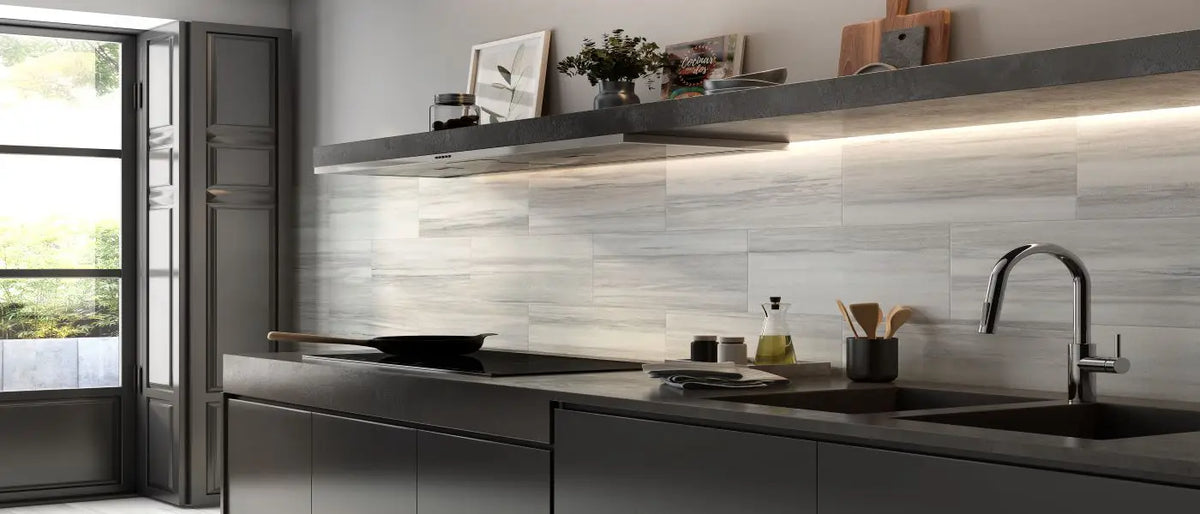 Astoria Gray Porcelain Tile – room scene
