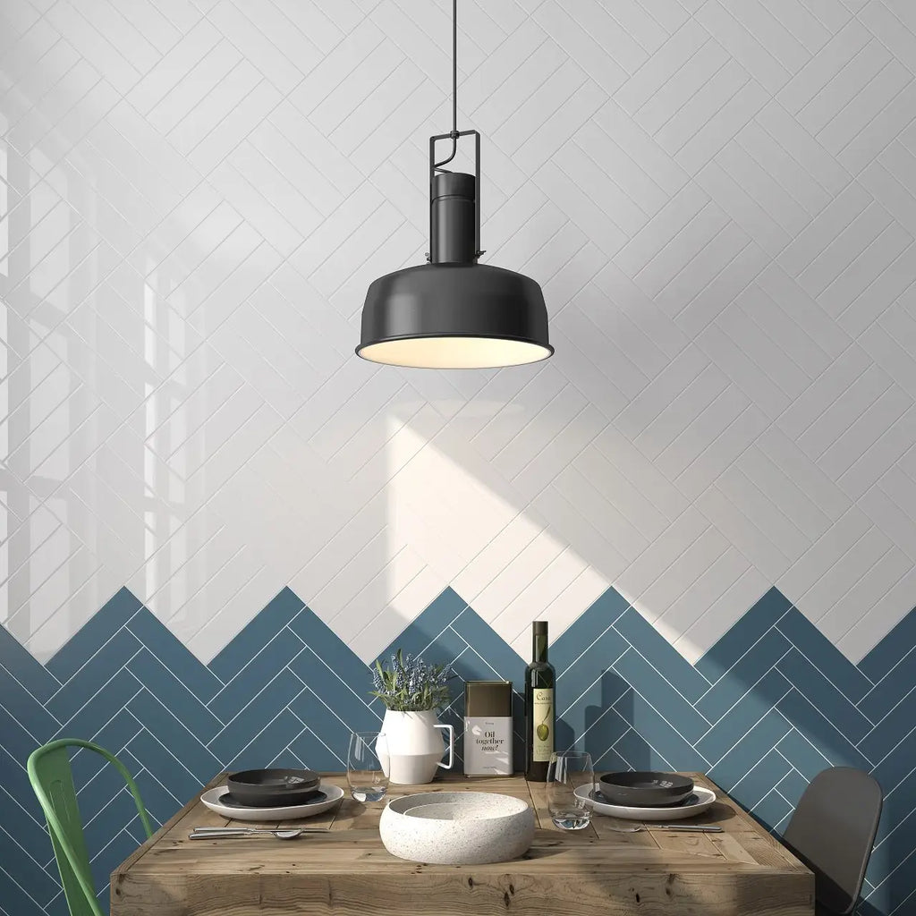 Block Arrow Verde Ceramic Tile – room scene