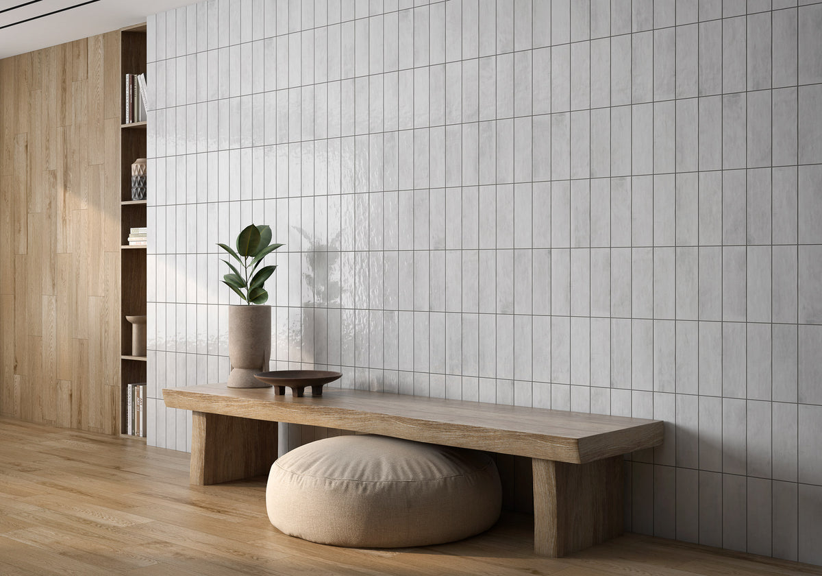 Aura Seashell Ceramic Wall Tile – room scene