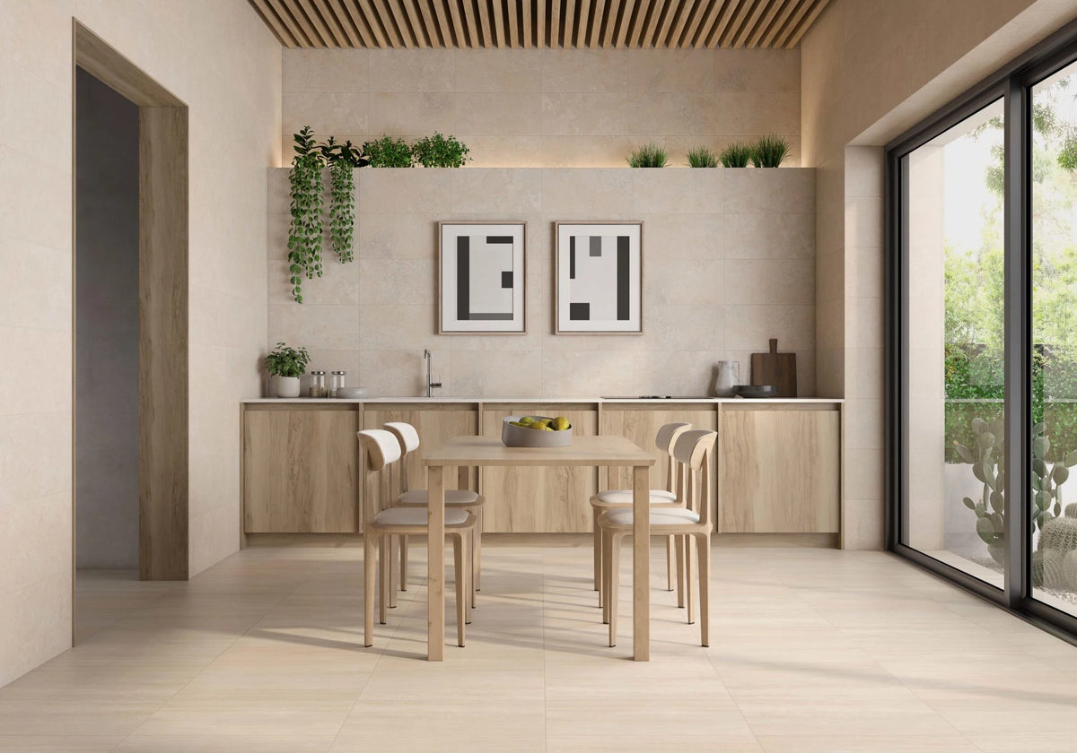 Savoy Fiorito Gray Porcelain Tile – room scene
