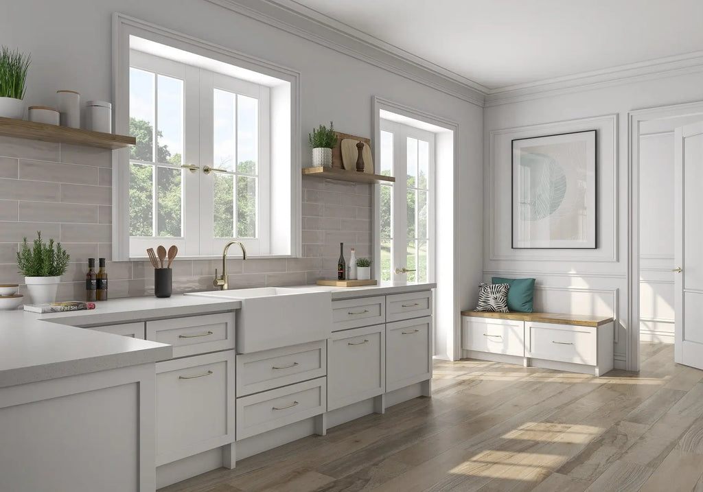 Flow Tender Gray Ceramic Wall Tile – room scene