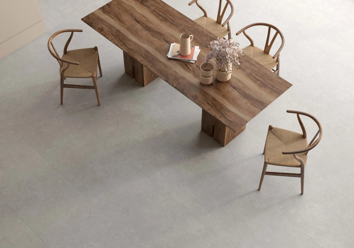 Savoy Fiorito Gray Porcelain Tile – room scene