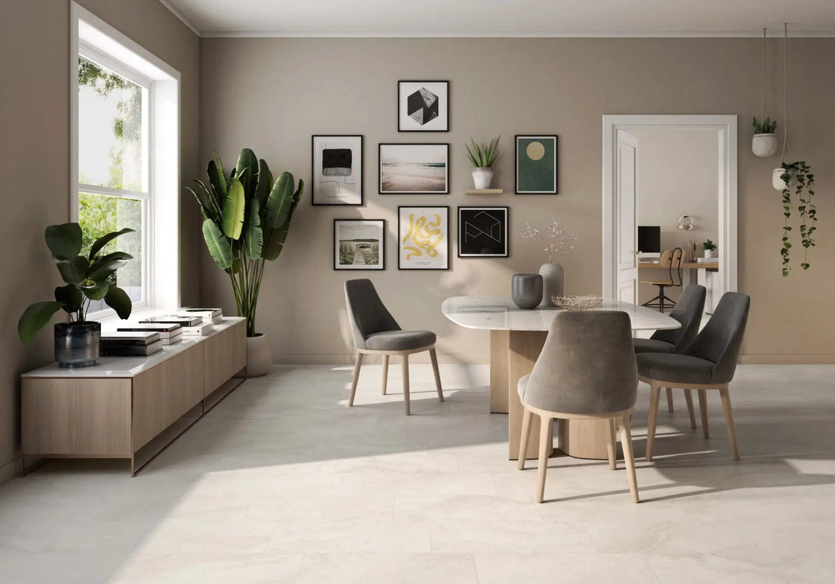 Therry Cream Porcelain Tile – room scene