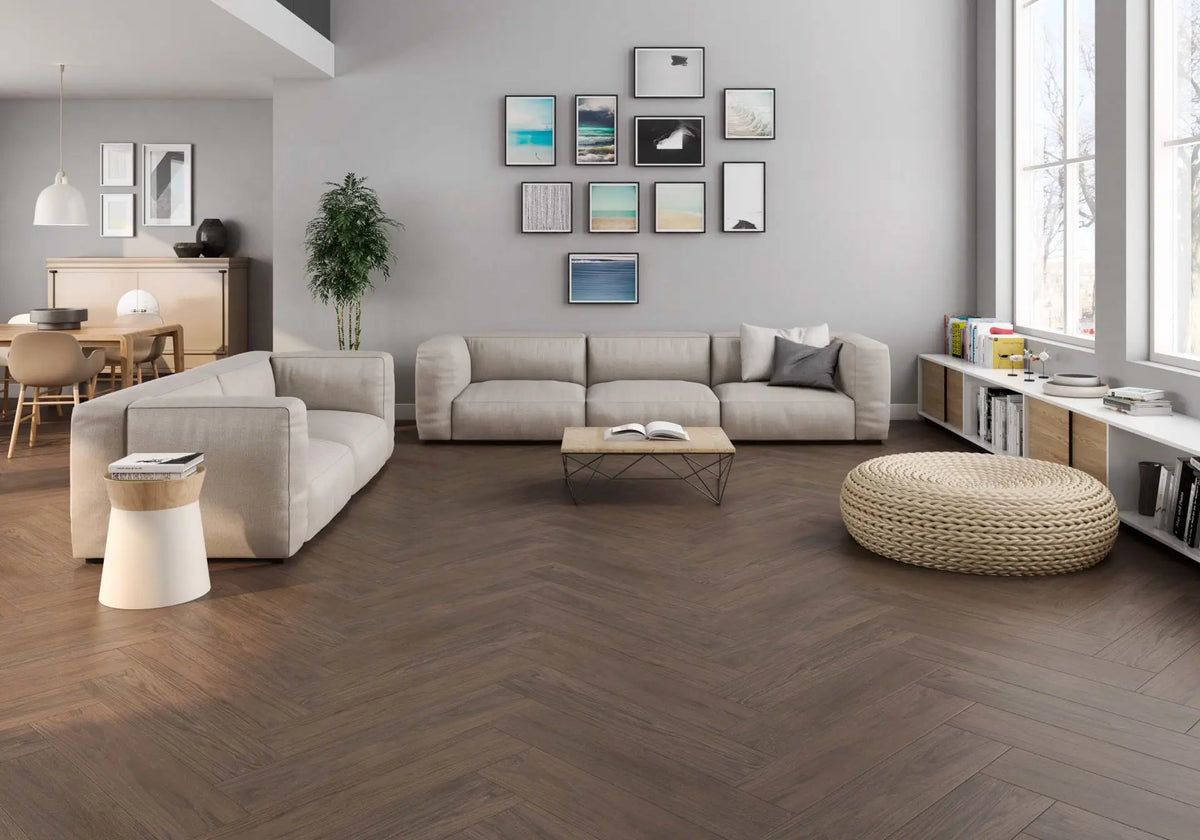 Essence Maple Porcelain Tile – room scene