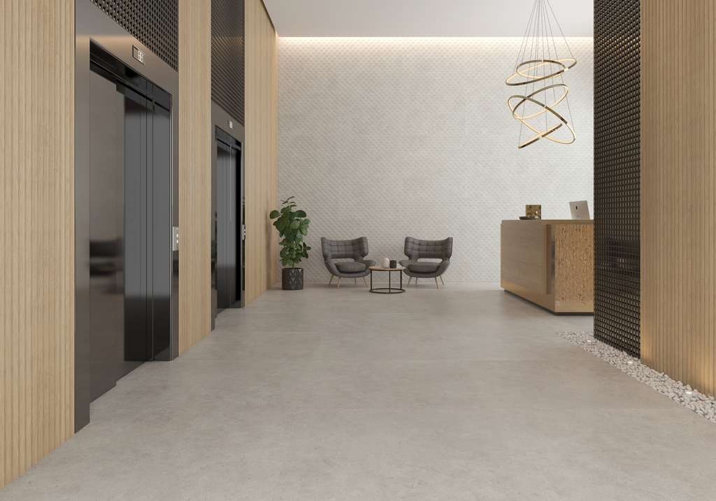 Stone Basel Caliza Porcelain Tile – room scene