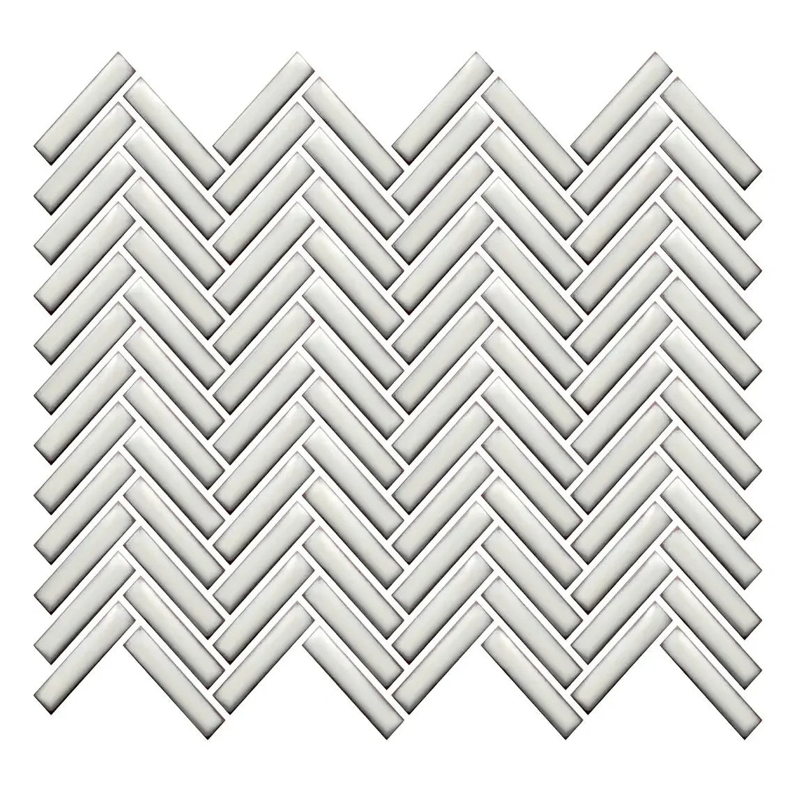 CC Mosaics Plus Antique White Herringbone Porcelain Mosaic Tile