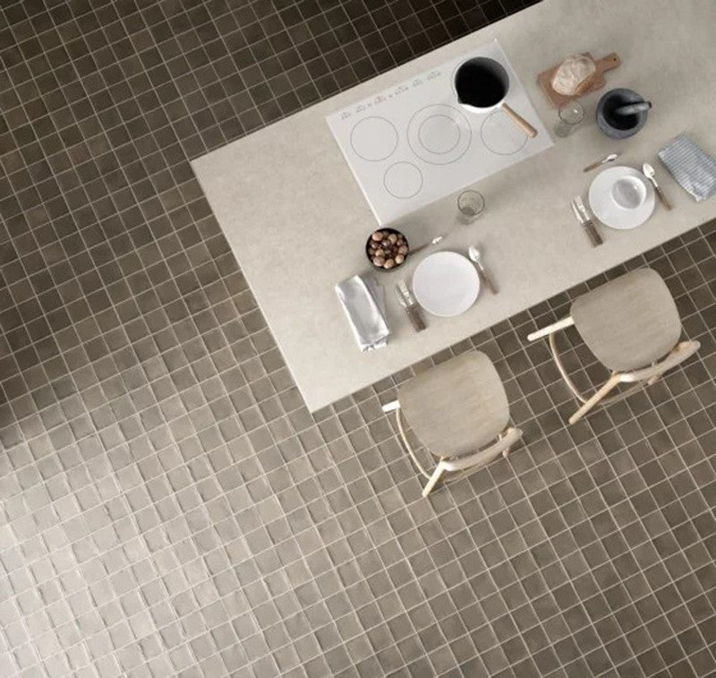 Argile Cacao Porcelain Tile installed