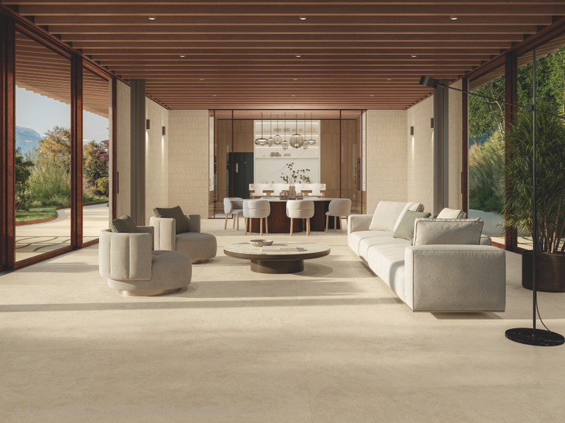Beyond Dune Porcelain Tile installed