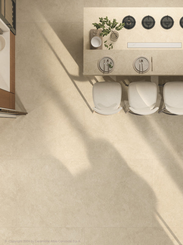 Beyond Dune Porcelain Tile installed
