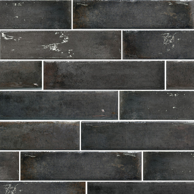 Memory Black Porcelain Tile surface