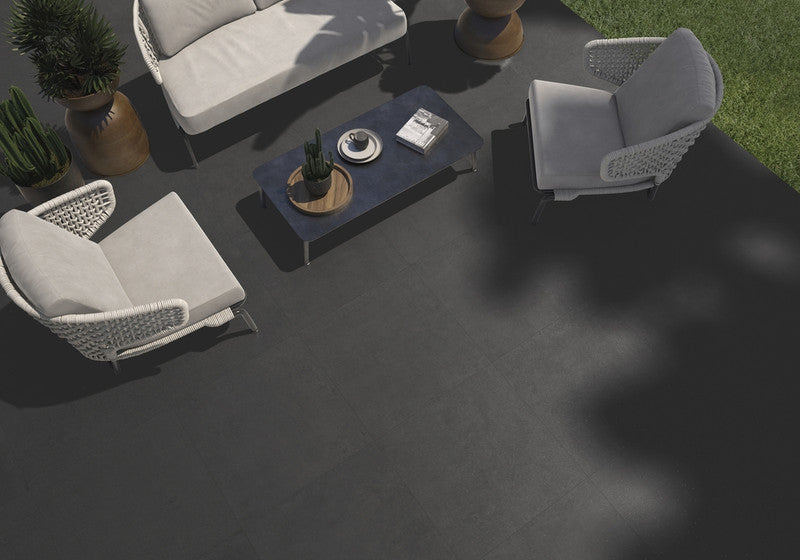 Gravel Shadow Porcelain Tile installed