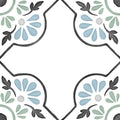 Tanger Blue Petals Porcelain Tile surface
