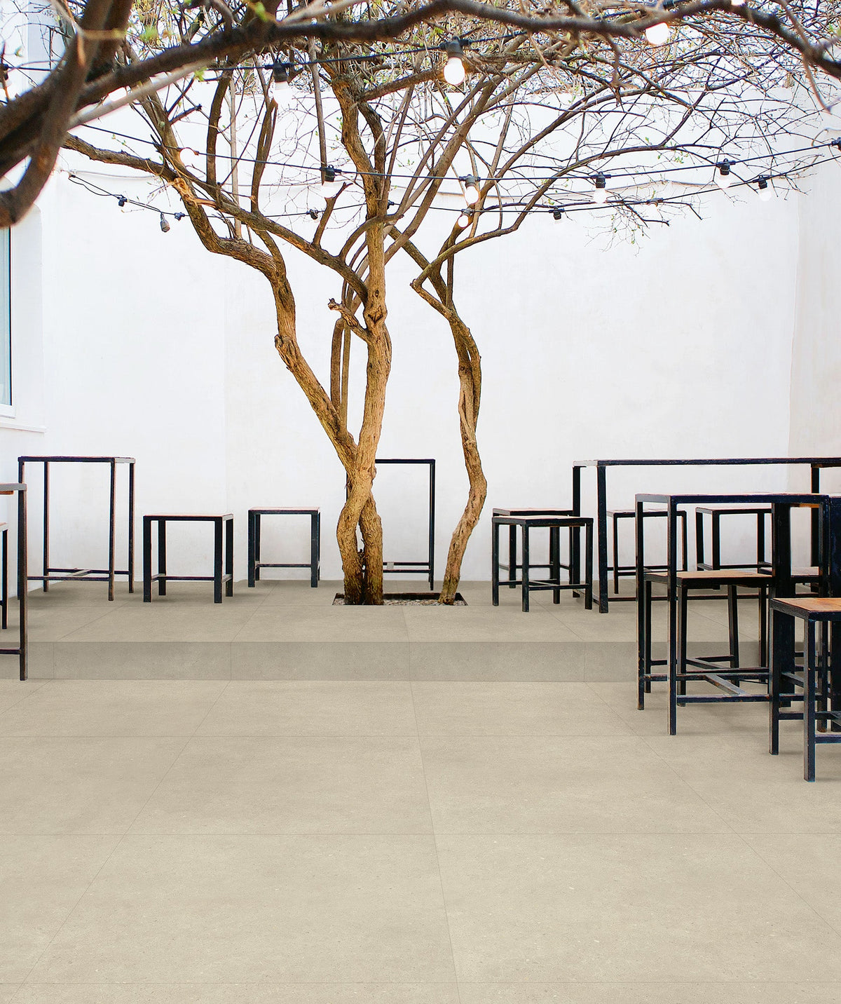Breeze Street Grey Porcelain Tile – room scene