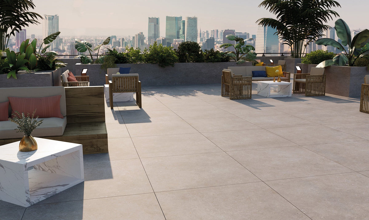 Breeze Street Grey Porcelain Tile – room scene