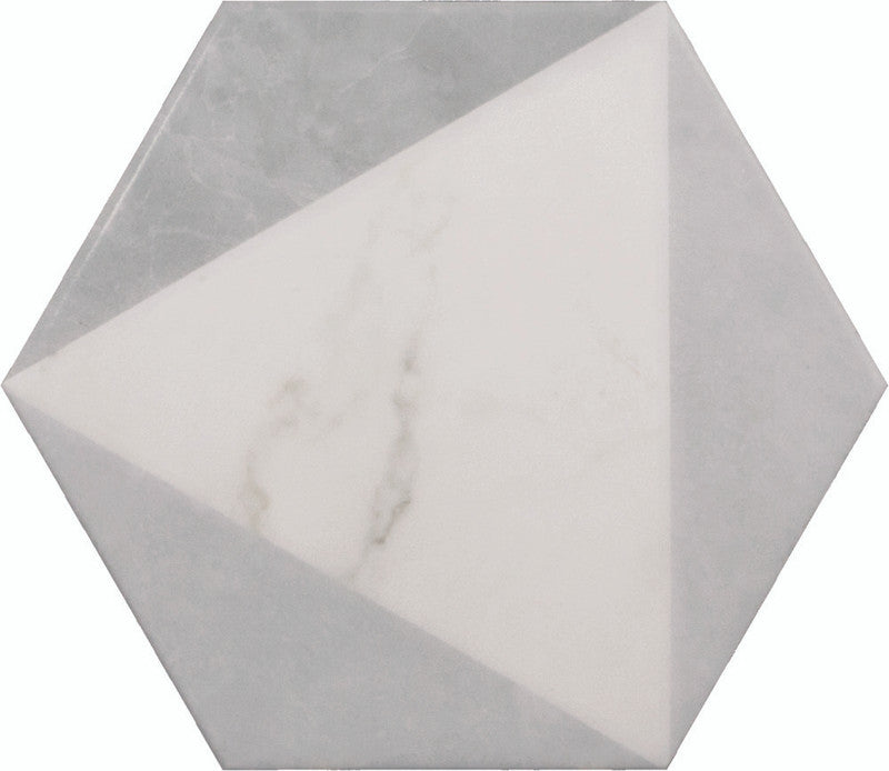 Porcellana Di Carrara Hexagon Carrara Peak surface