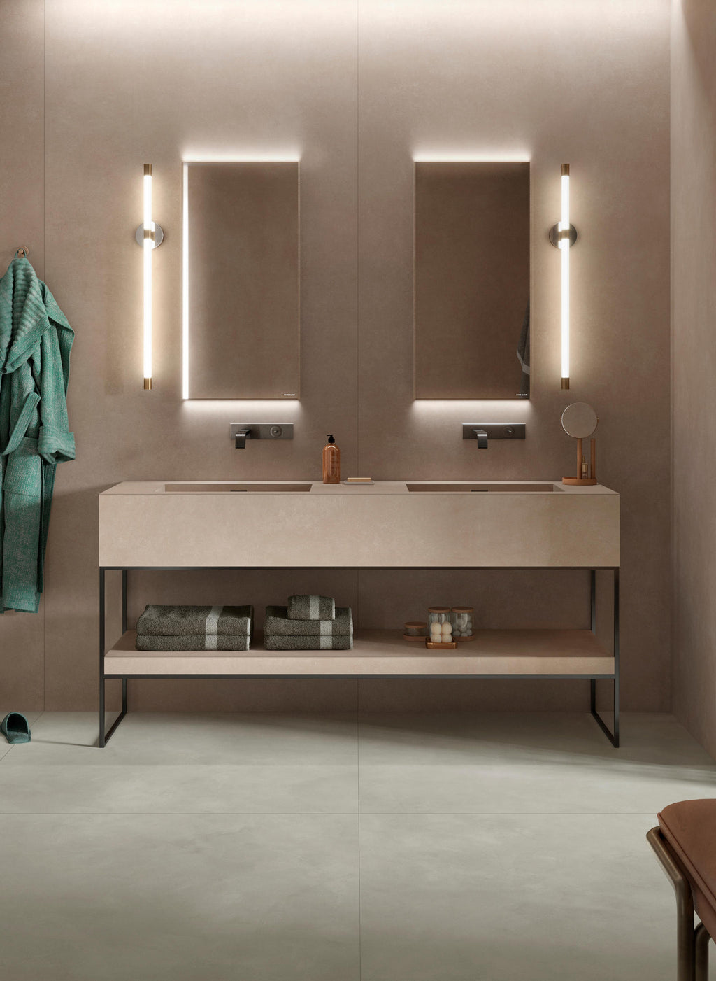 Glocal Harmony Porcelain Tile in a bathroom