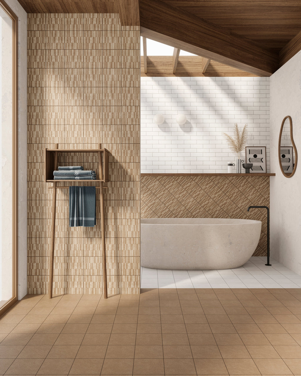 Native Clay Porcelain Tile – room scene