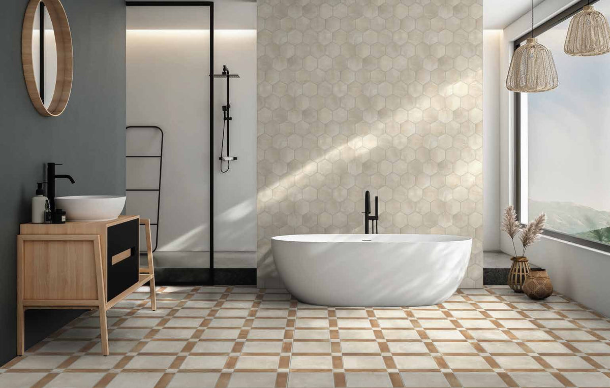 Cotto Fresco Vagli Porcelain Tile installed