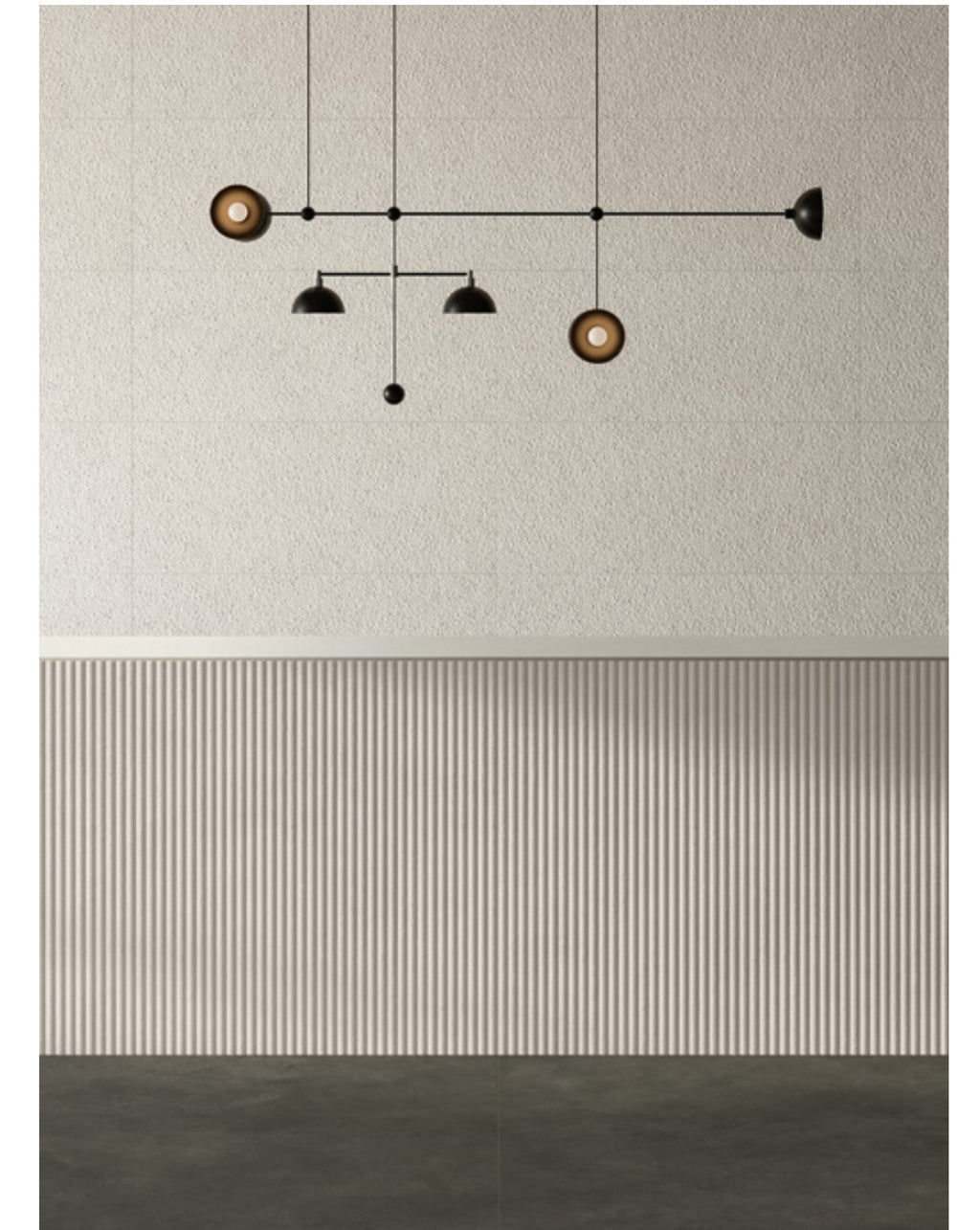 Curiosity Carbon Porcelain Tile on a restaurant floor