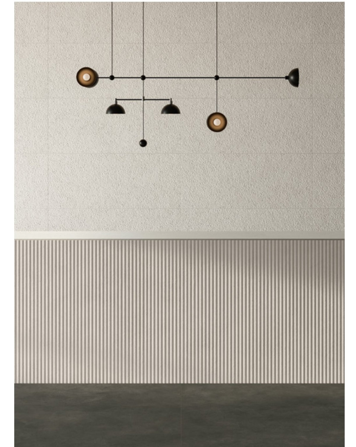 Curiosity Carbon Porcelain Tile on a restaurant floor