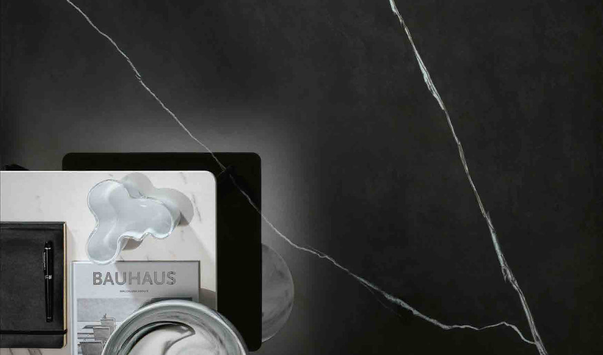 Duality Yin Porcelain Tile polished surface