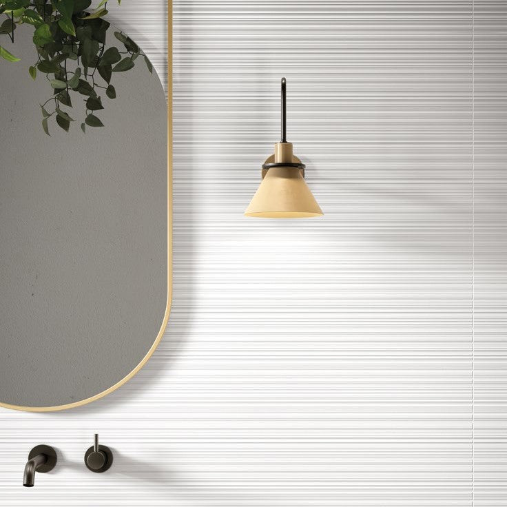 Forma Chord White 3D Porcelain Tile