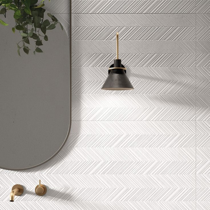 Forma Vera White 3D Porcelain Tile