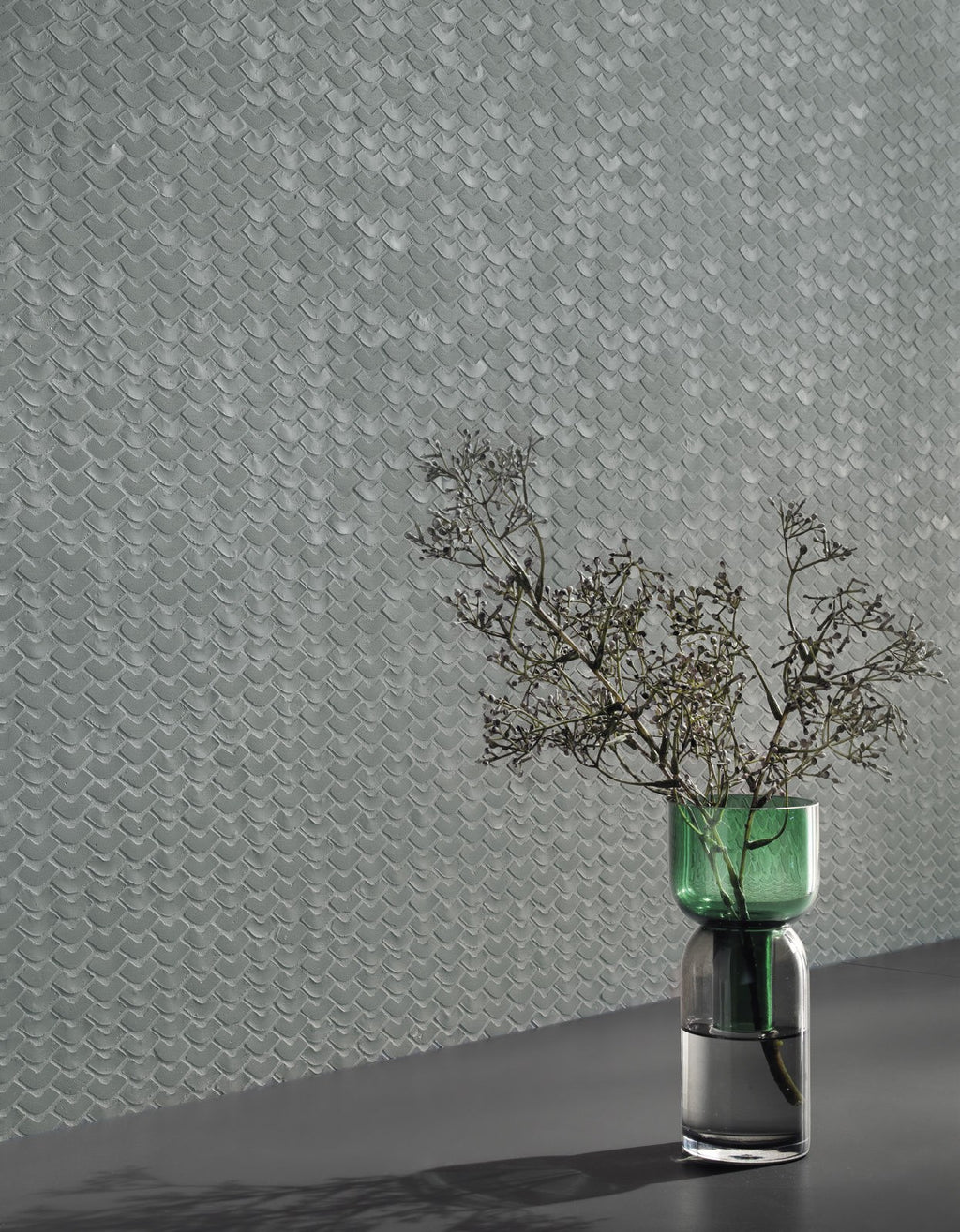 Frammenti Dove Porcelain Mosaic Tile installed