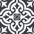 Black & White Garden Porcelain Tile surface