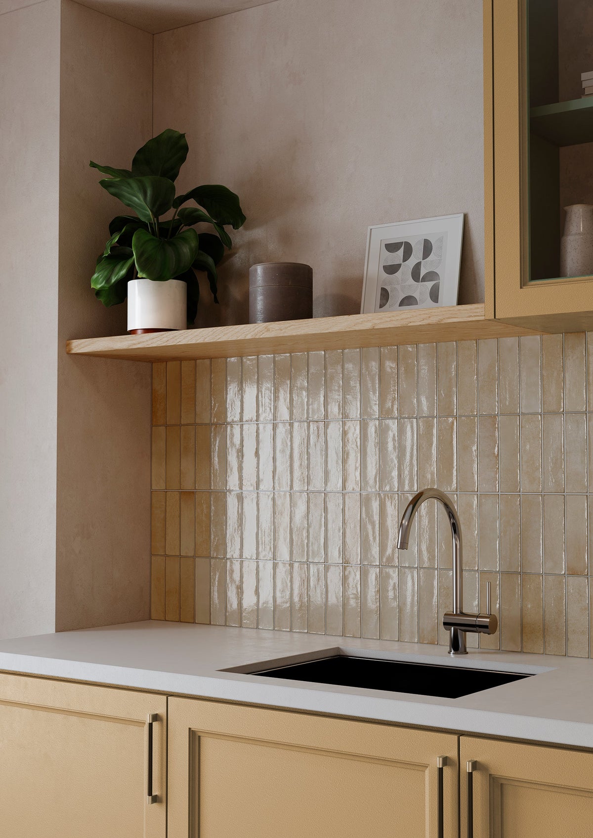 Decoris Mocha Beige Porcelain Tile – room scene