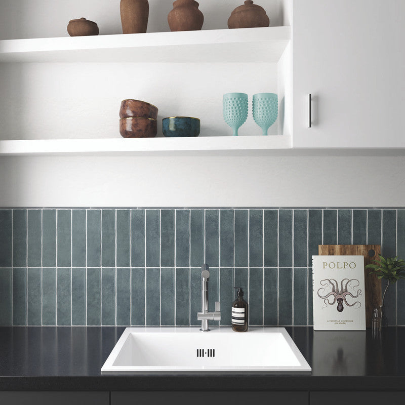 Argile Glacier Porcelain Tile installed