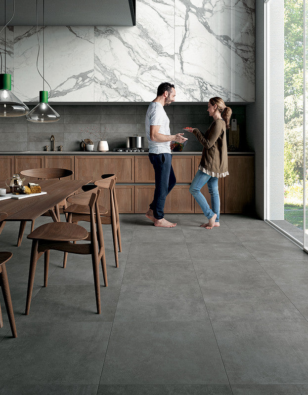 Glocal Classic Porcelain Tile on a kitchen and dining floor