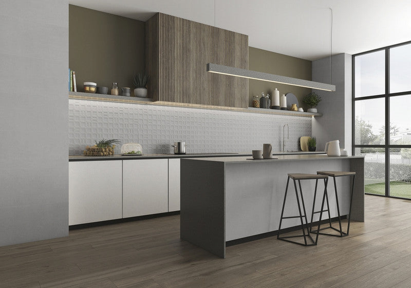 Gravel Grey Porcelain Tile installed