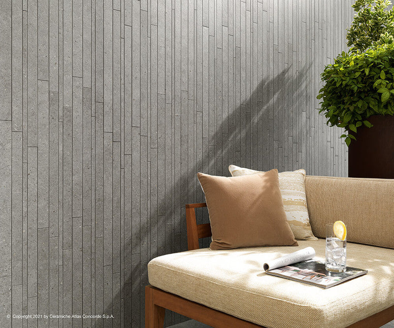 Boost Stone Grey Porcelain Tile installed