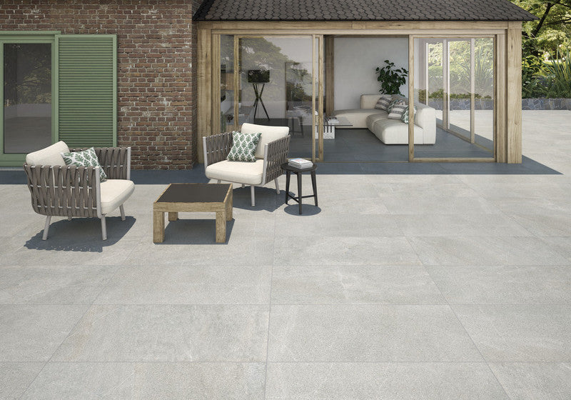 Duplostone Gris Porcelain Tile installed