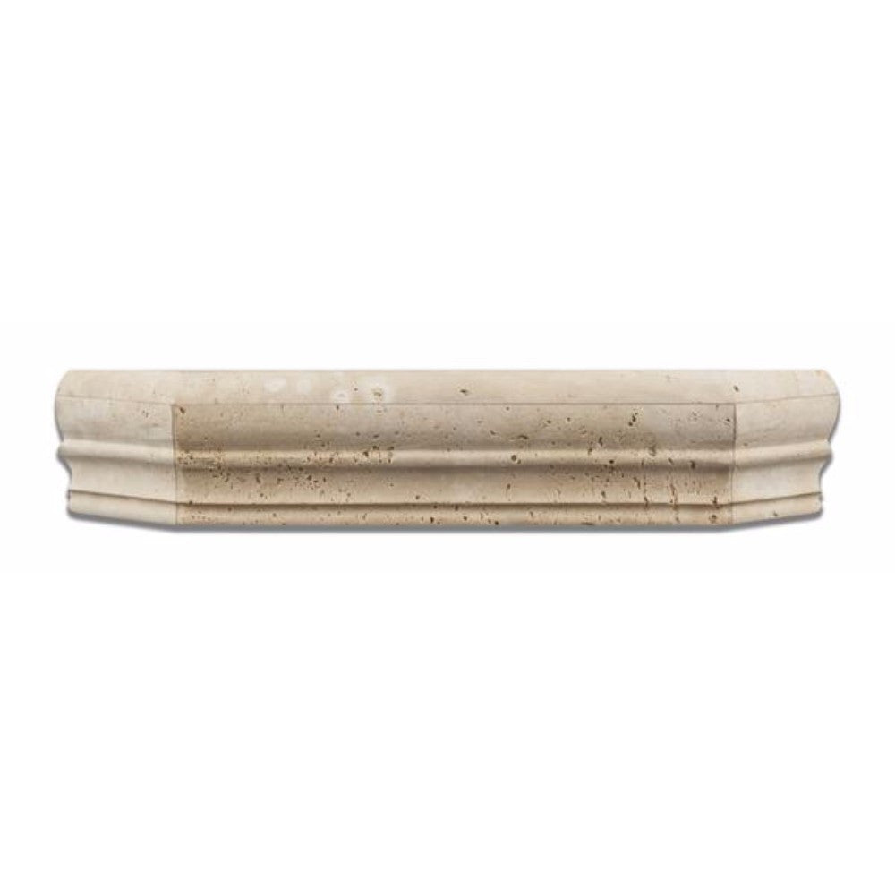 Ivory Travertine Shower Corner Shelf - Honed
