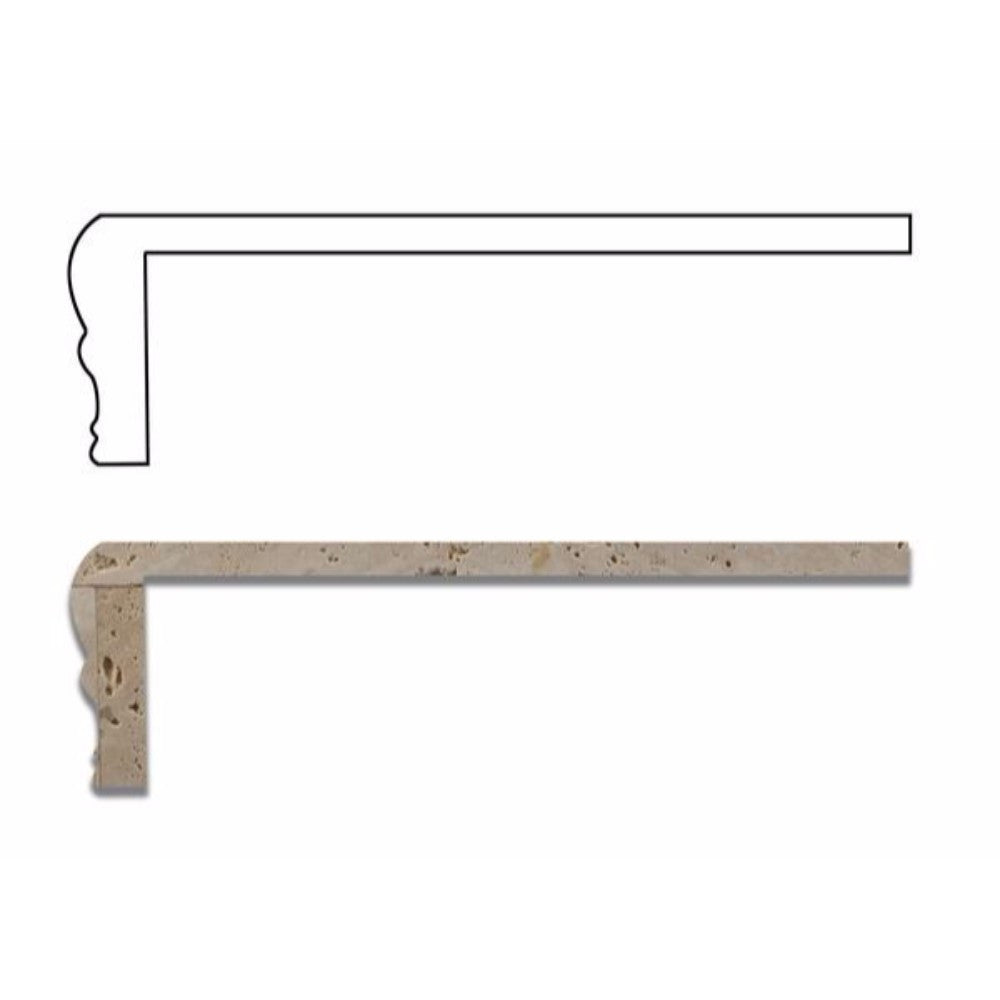 Ivory Travertine Shower Corner Shelf - Honed