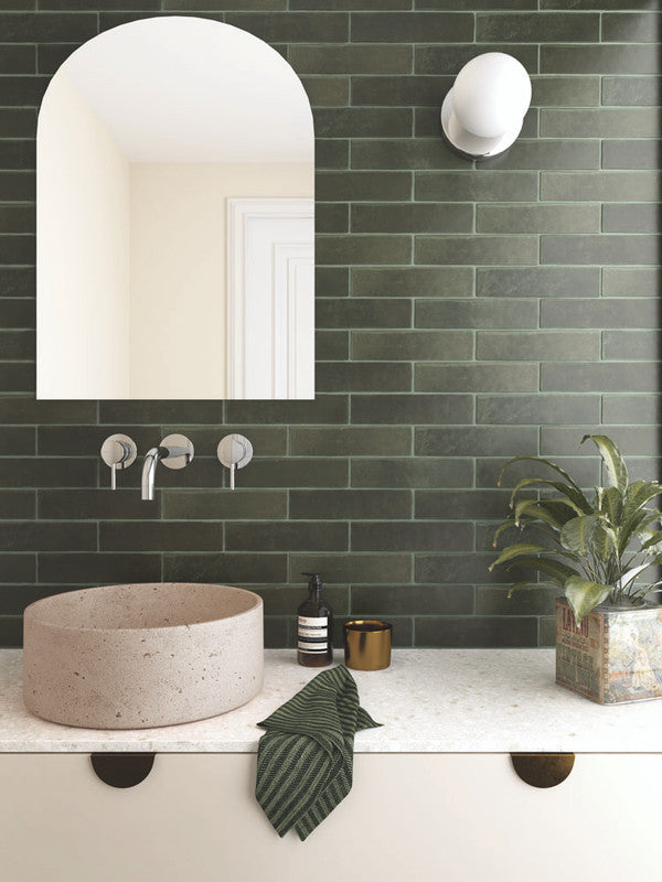 Argile Khaki Porcelain Tile installed