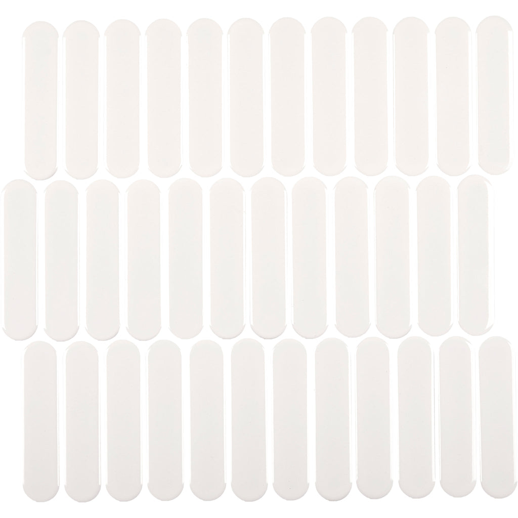 CC Mosaics Plus White Oval Porcelain Mosaic Tile