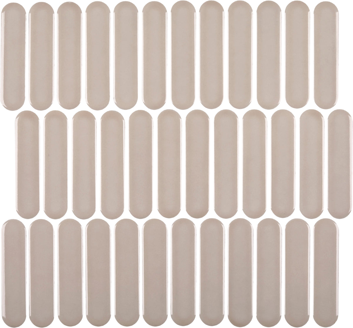 CC Mosaics Plus Taupe Oval Porcelain Mosaic Tile