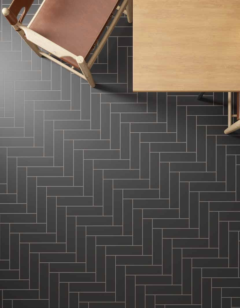 Match Black Porcelain Tile installed