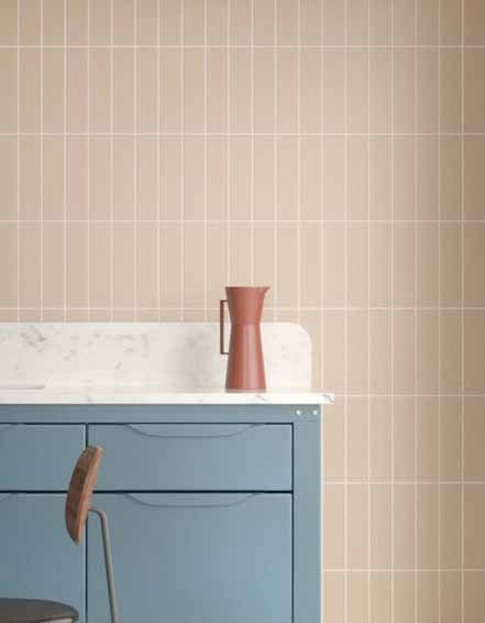 Match Cafe Au Lait Porcelain Tile installed