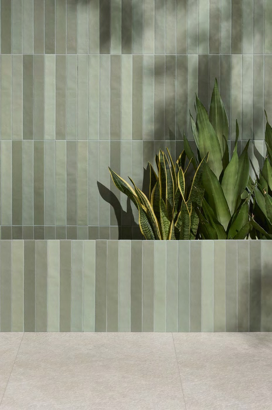Nova Cool Green Porcelain Tile installed