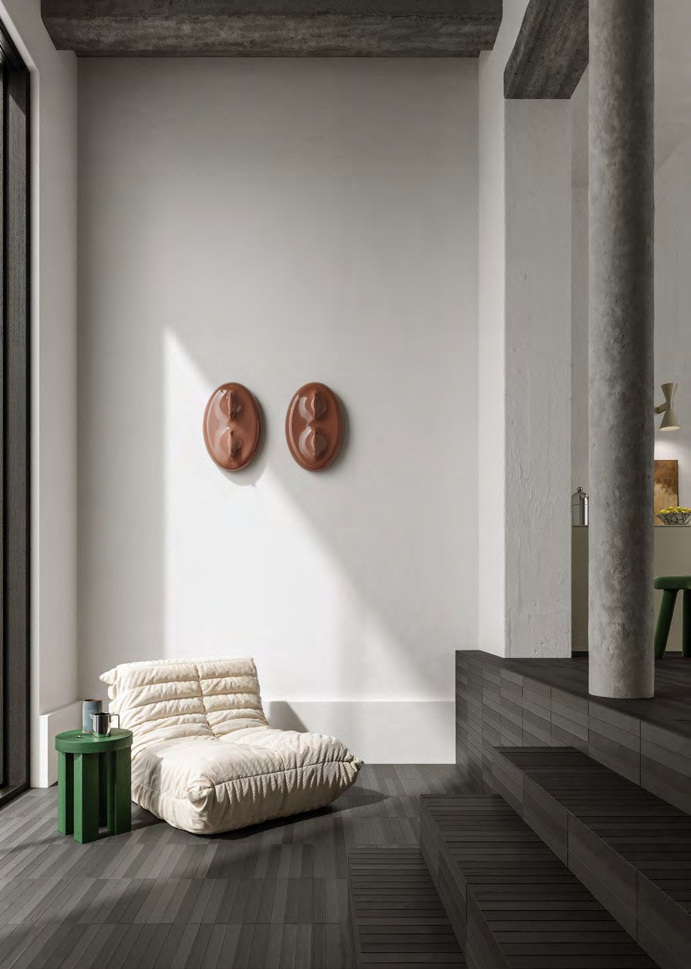 Nova Intense Grey Porcelain Tile installed