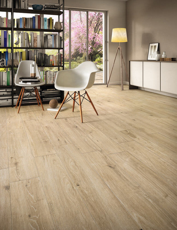 Eiche Landhaus Porcelain Tile installed