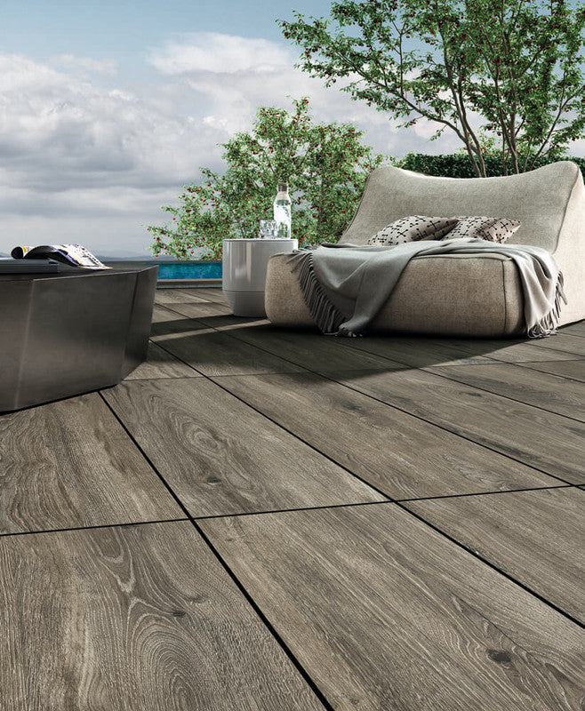 Eiche Timber Porcelain Tile installed