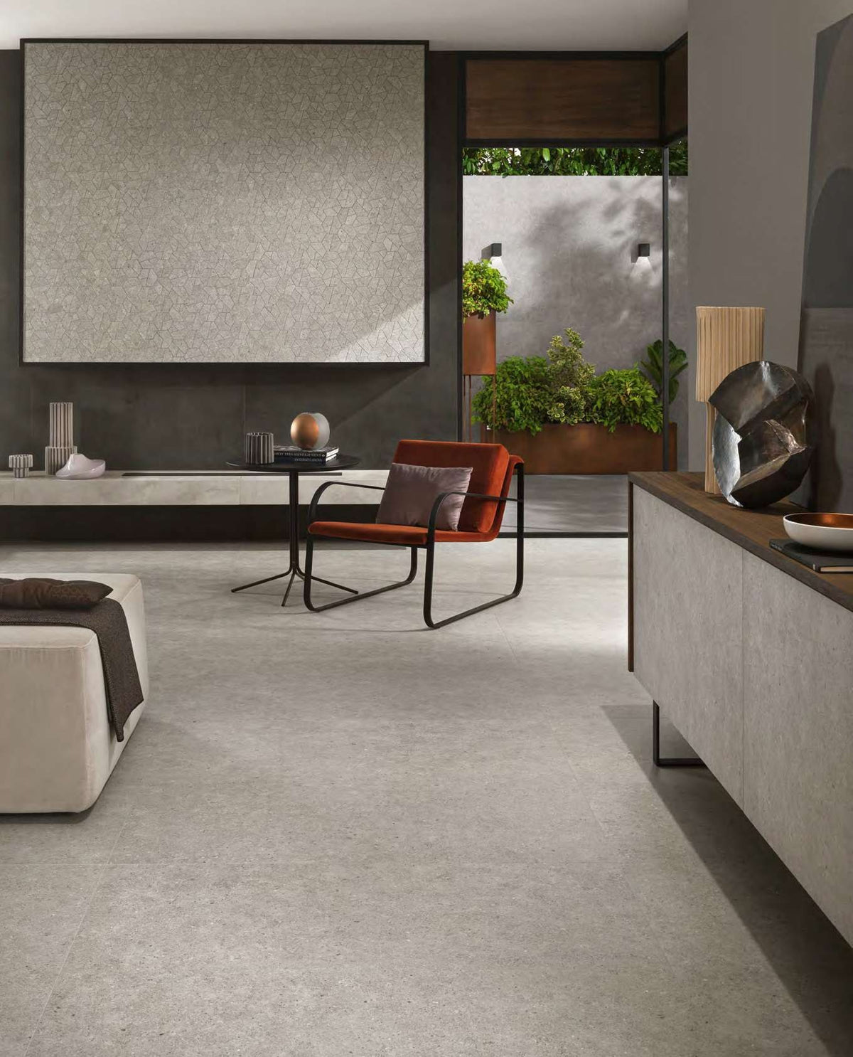Boost Stone Pearl Porcelain Tile installed