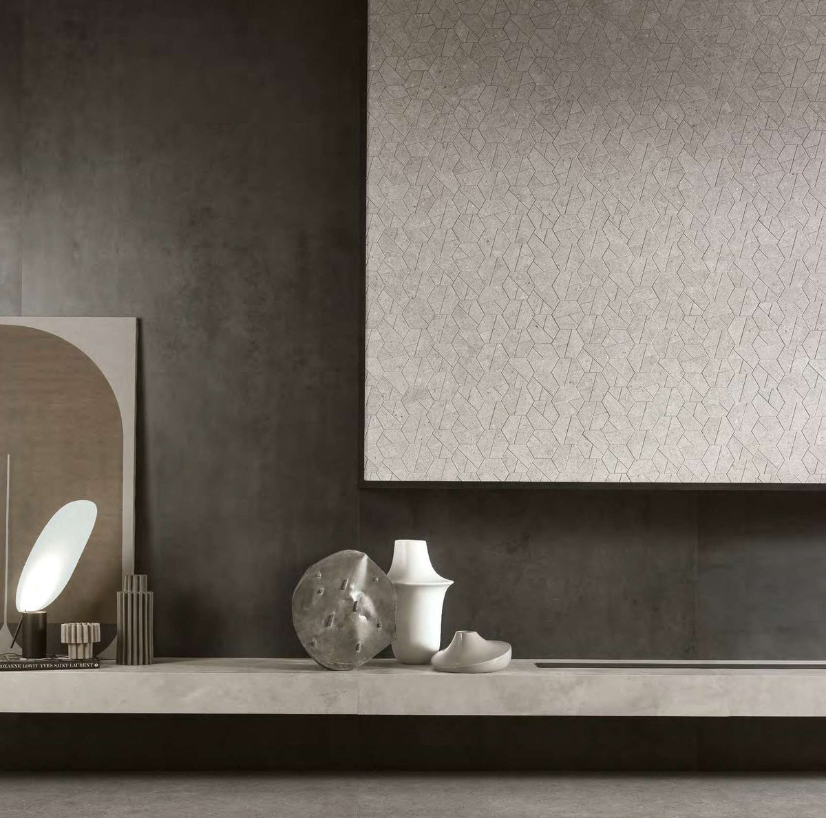Boost Stone Pearl Porcelain Tile installed