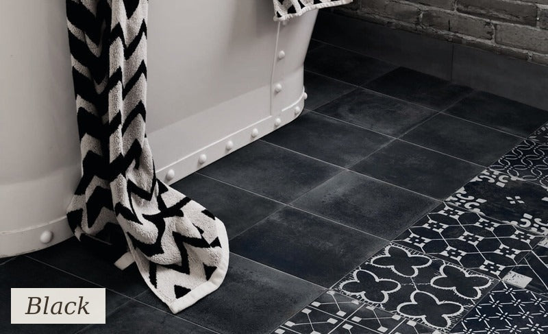 Re_Style Black tile bathroom floor